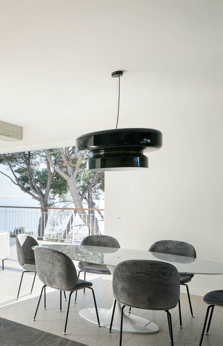 Organic Blown Glass Dome Pendant Light