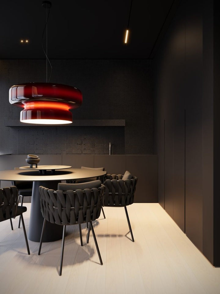Organic Blown Glass Dome Pendant Light