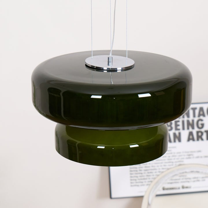 Organic Blown Glass Dome Pendant Light