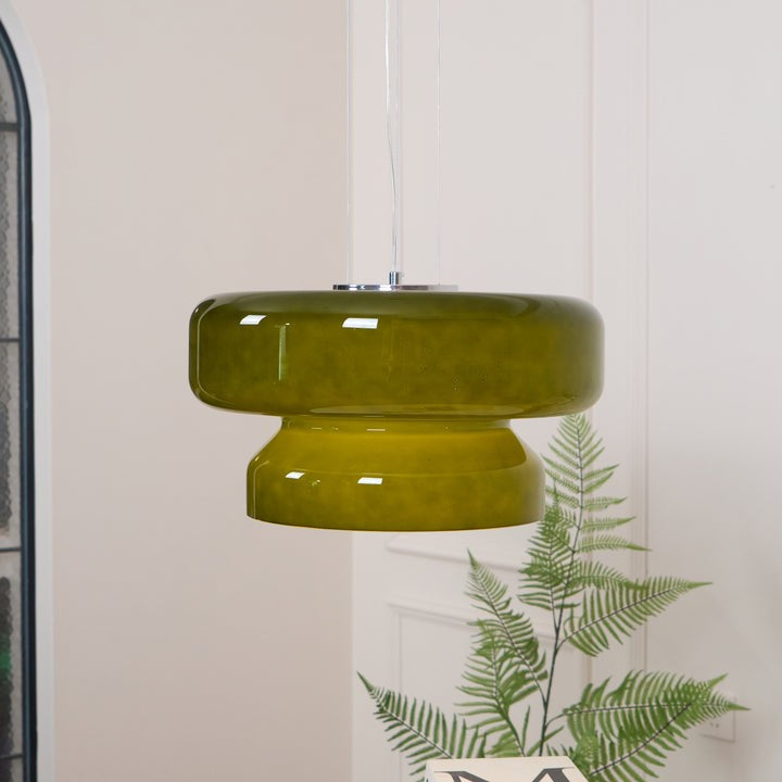Organic Blown Glass Dome Pendant Light
