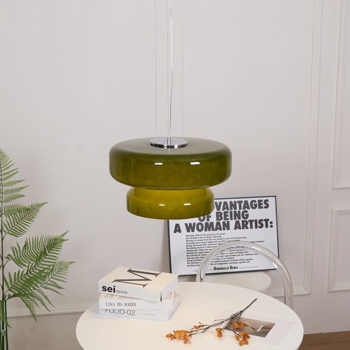 Organic Blown Glass Dome Pendant Light