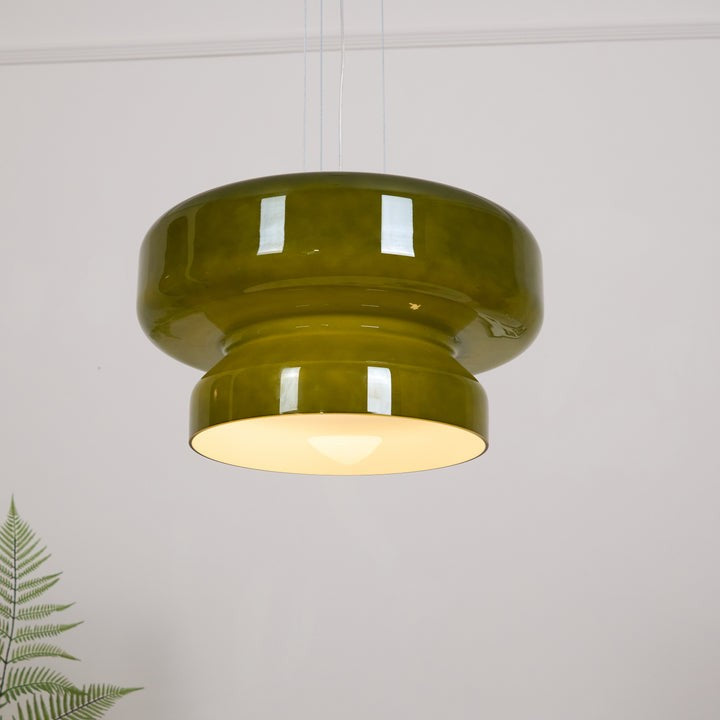 Organic Blown Glass Dome Pendant Light
