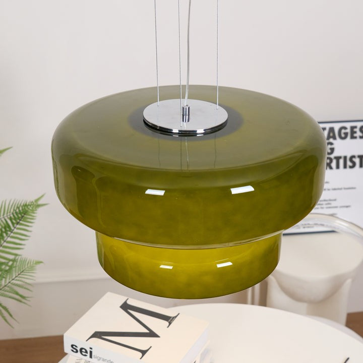 Organic Blown Glass Dome Pendant Light