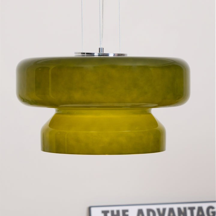Organic Blown Glass Dome Pendant Light