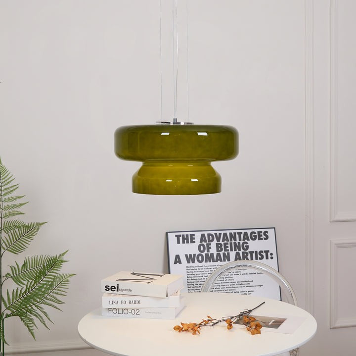 Organic Blown Glass Dome Pendant Light
