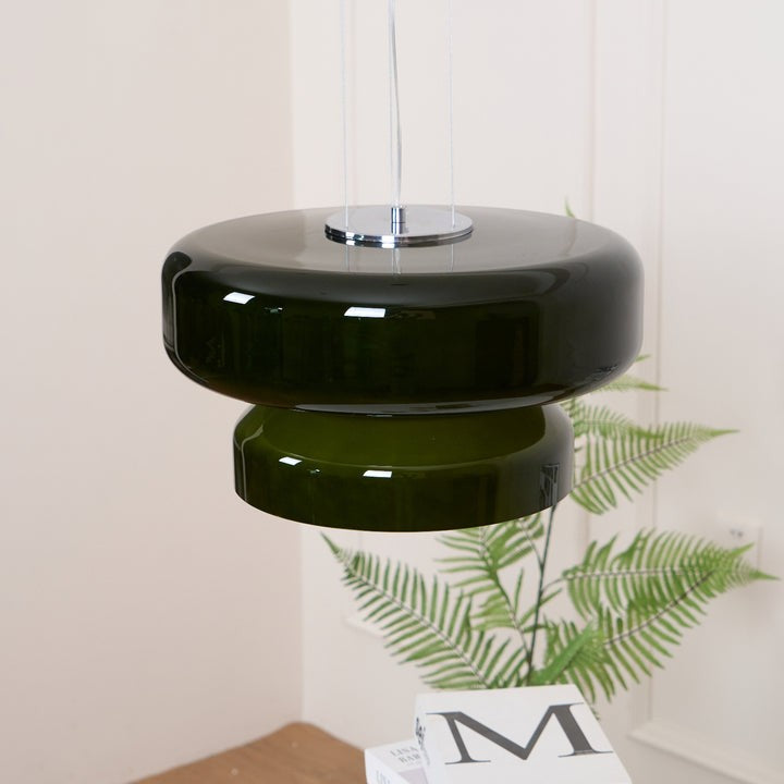 Organic Blown Glass Dome Pendant Light
