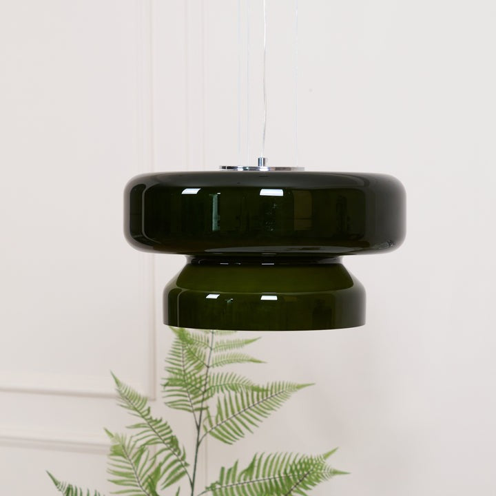 Organic Blown Glass Dome Pendant Light