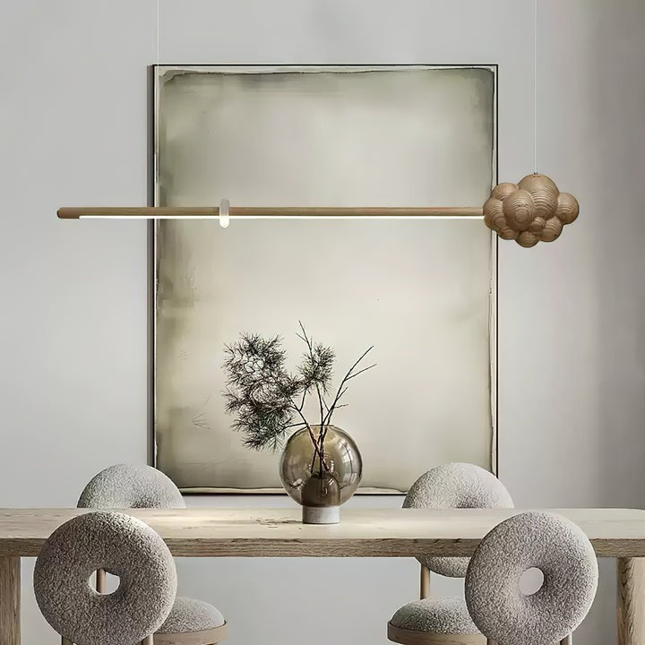 Organic Cloud LED Stick Chandelier