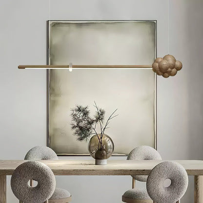 Organic Cloud LED Stick Chandelier