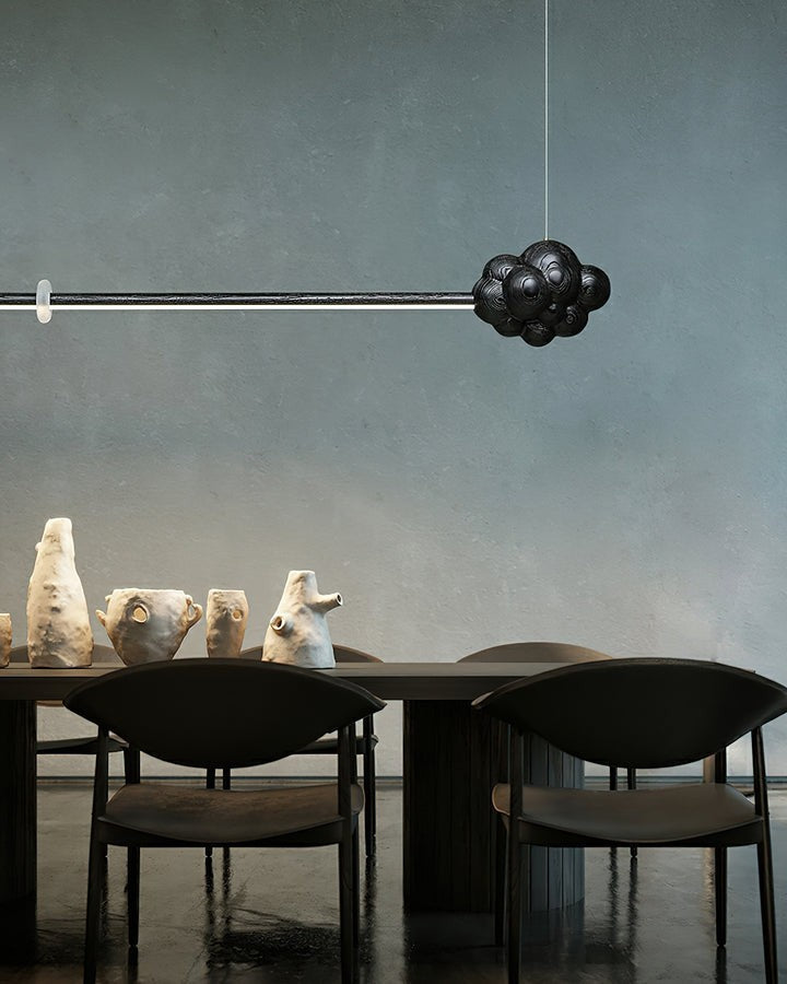 Organic Cloud LED Stick Chandelier