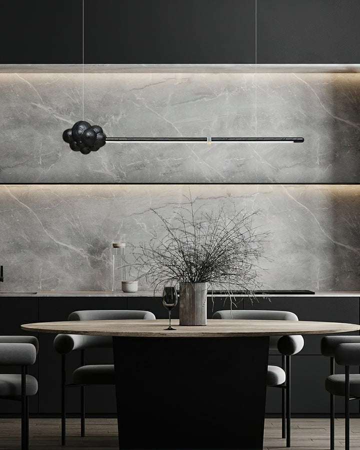 Organic Cloud LED Stick Chandelier