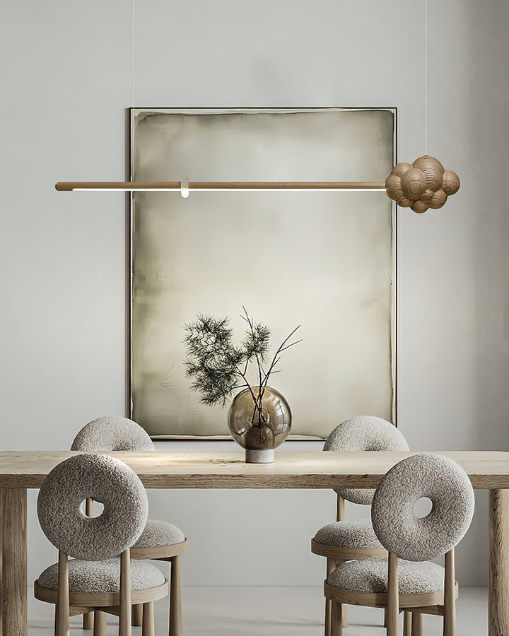 Organic Cloud LED Stick Chandelier