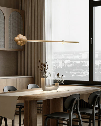 Organic Cloud LED Stick Chandelier