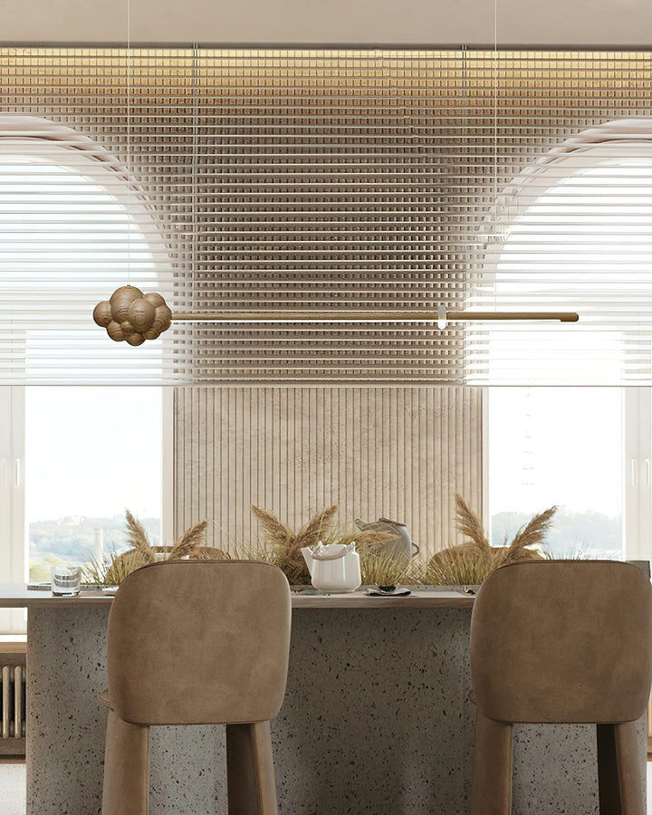 Organic Cloud LED Stick Chandelier