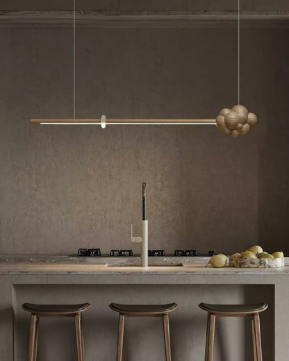 Organic Cloud LED Stick Chandelier