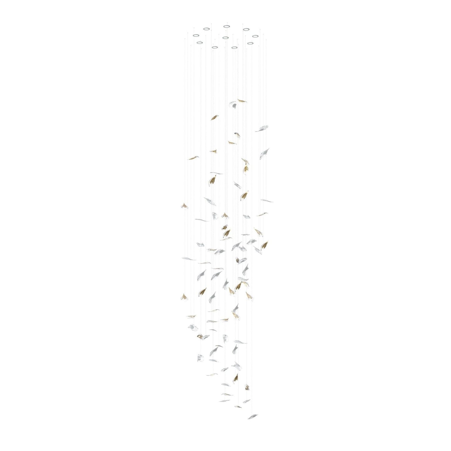 Organic Leaf Crystal Chandelier