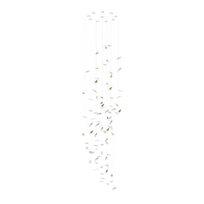 Organic Leaf Crystal Chandelier