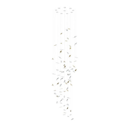 Organic Leaf Crystal Chandelier