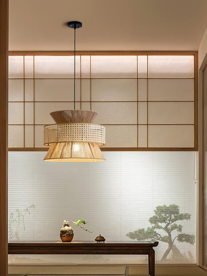 Organic Rattan Bamboo Pendant Light