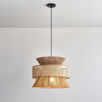 Organic Rattan Bamboo Pendant Light