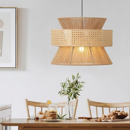 Organic Rattan Bamboo Pendant Light
