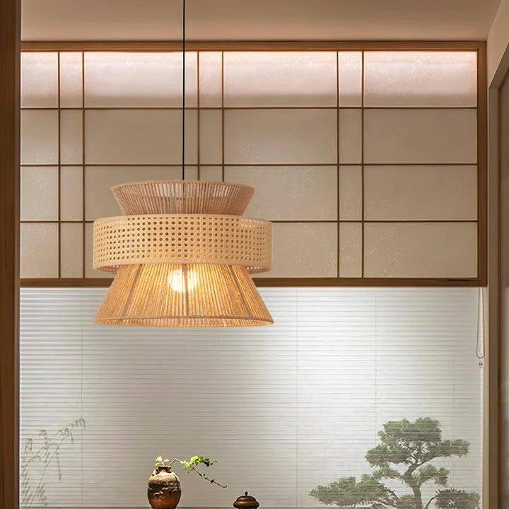 Organic Rattan Bamboo Pendant Light