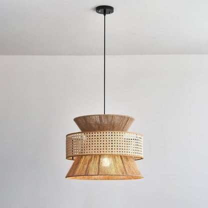 Organic Rattan Bamboo Pendant Light