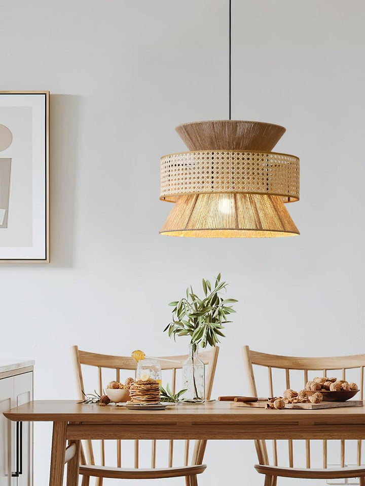 Organic Rattan Bamboo Pendant Light
