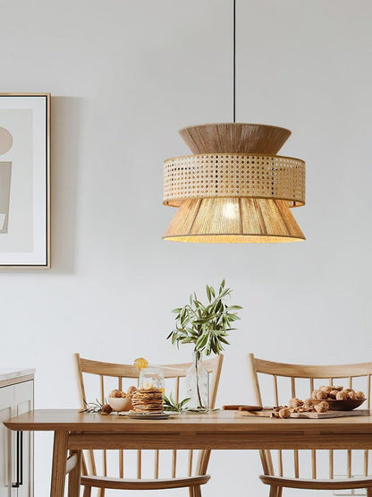 Organic Rattan Bamboo Pendant Light