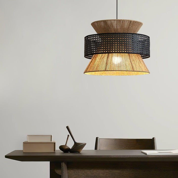 Organic Rattan Bamboo Pendant Light