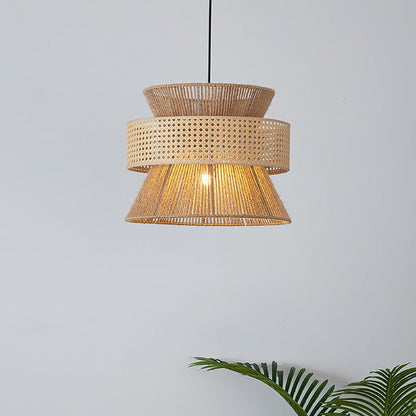 Organic Rattan Bamboo Pendant Light