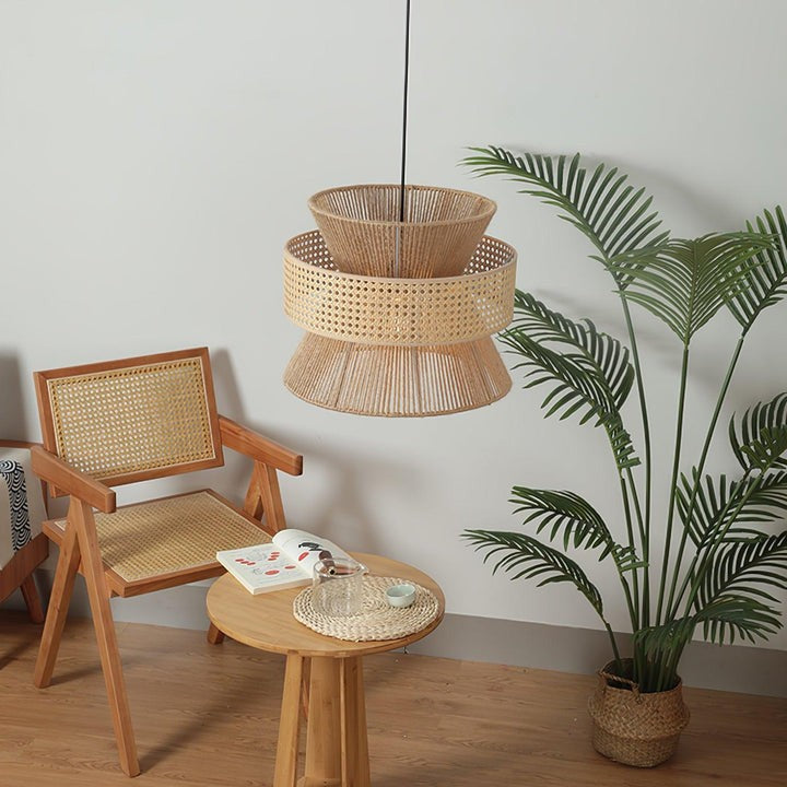 Organic Rattan Bamboo Pendant Light