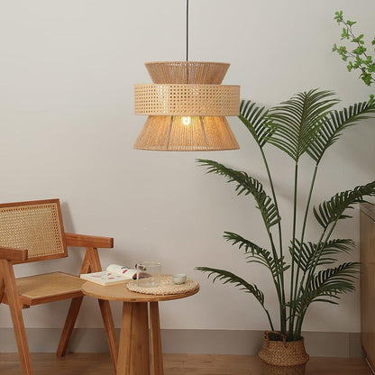 Organic Rattan Bamboo Pendant Light