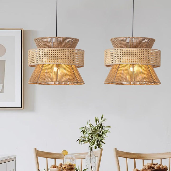 Organic Rattan Bamboo Pendant Light