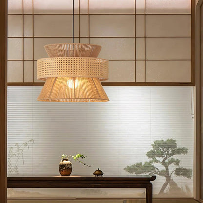 Organic Rattan Bamboo Pendant Light