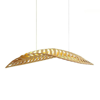 Organic Wooden Leaf LED Pendant Light