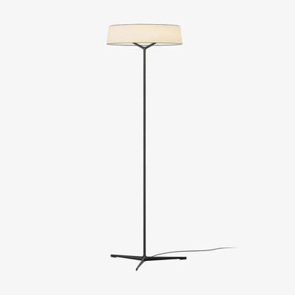 Oriental Lantern LED Floor Lamp with Sleek Aluminum Stem