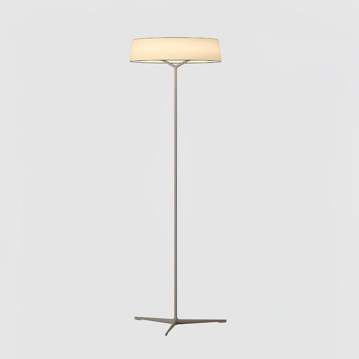 Oriental Lantern LED Floor Lamp with Sleek Aluminum Stem
