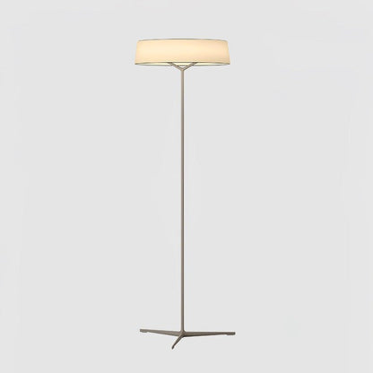 Oriental Lantern LED Floor Lamp with Sleek Aluminum Stem