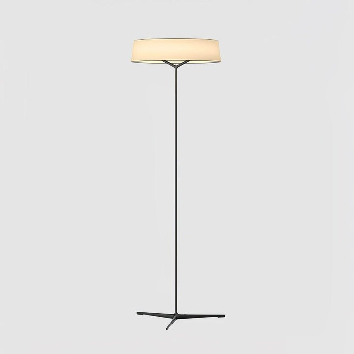 Oriental Lantern LED Floor Lamp with Sleek Aluminum Stem