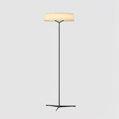 Oriental Lantern LED Floor Lamp with Sleek Aluminum Stem