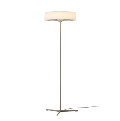 Oriental Lantern LED Floor Lamp with Sleek Aluminum Stem