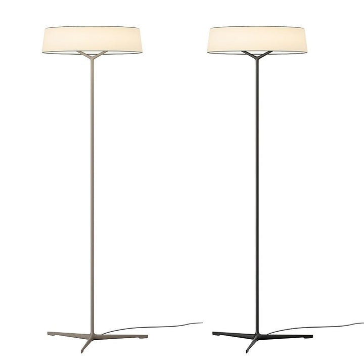 Oriental Lantern LED Floor Lamp with Sleek Aluminum Stem