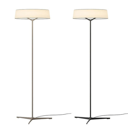 Oriental Lantern LED Floor Lamp with Sleek Aluminum Stem
