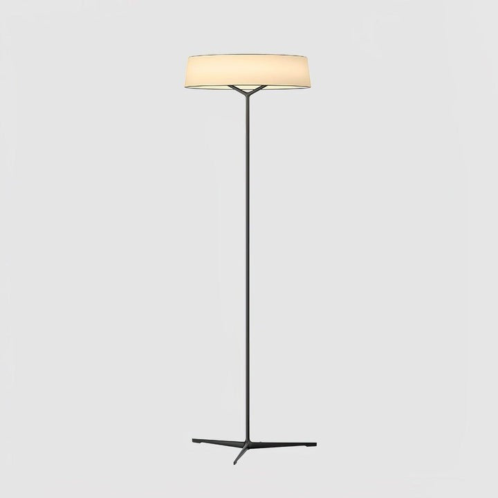Oriental Lantern LED Floor Lamp with Sleek Aluminum Stem