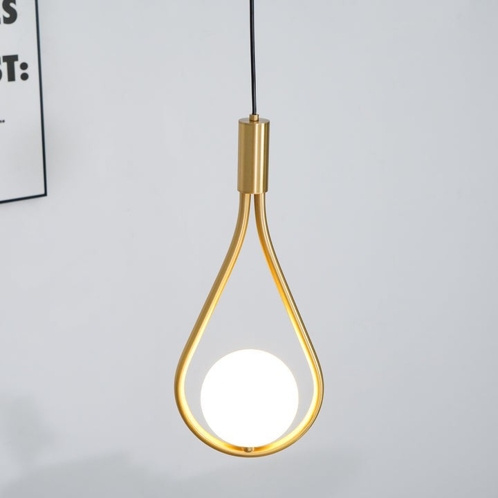 Pearl Glass Globe Pendant Light – 16cm Diameter