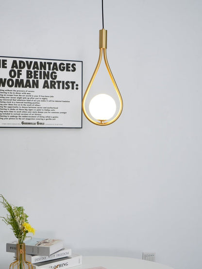 Pearl Glass Globe Pendant Light – 16cm Diameter