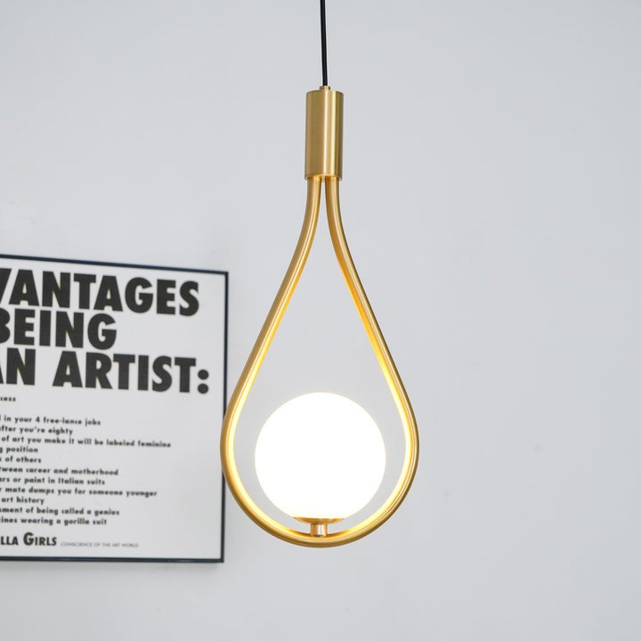 Pearl Glass Globe Pendant Light – 16cm Diameter