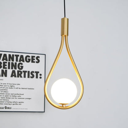 Pearl Glass Globe Pendant Light – 16cm Diameter