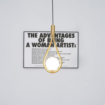 Pearl Glass Globe Pendant Light – 16cm Diameter
